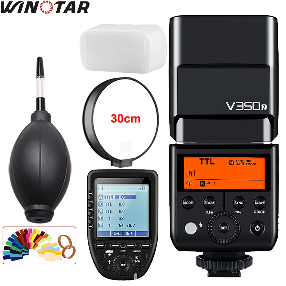 

Godox V350N TTL HSS 1/8000s 2.4G X System Camera Speedlite Flash with Built-in Li-ion Battery + XPro-N Transmitter for Nikon