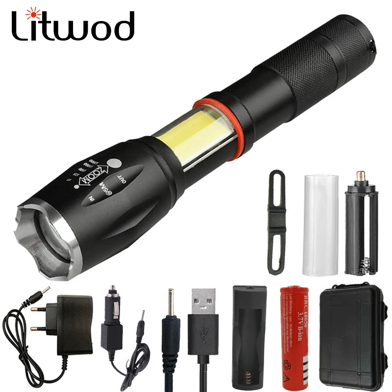 Kopen Litwod Z30 Nieuwe High Power Zaklamp XM L2 U3 T6 LED Zaklamp Zaklamp lanterna Fiets zelfverdediging camping licht lamp voor fiets