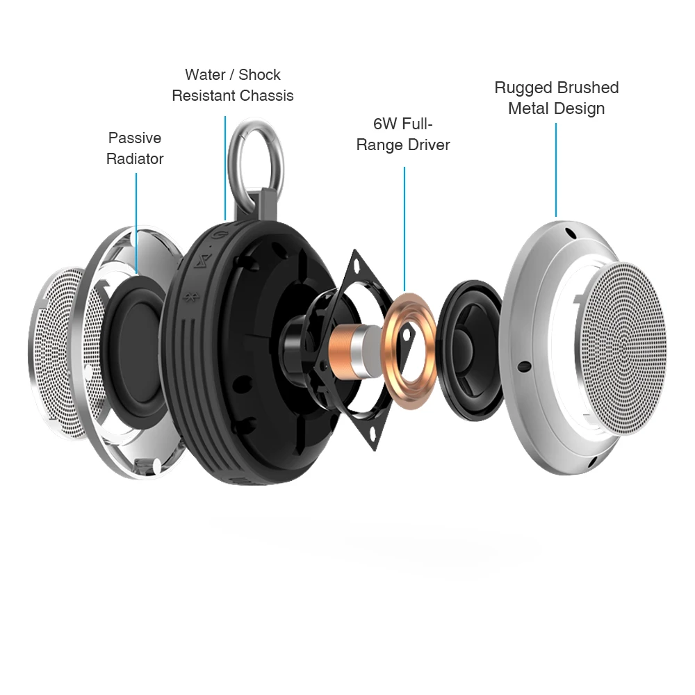 Divoom Voombox Trek Портативный Bluetooth Динамик TF карты Поддержка тяжелый бас длительностью до 6 часов непрерывной работы IPX5 Водонепроницаемый