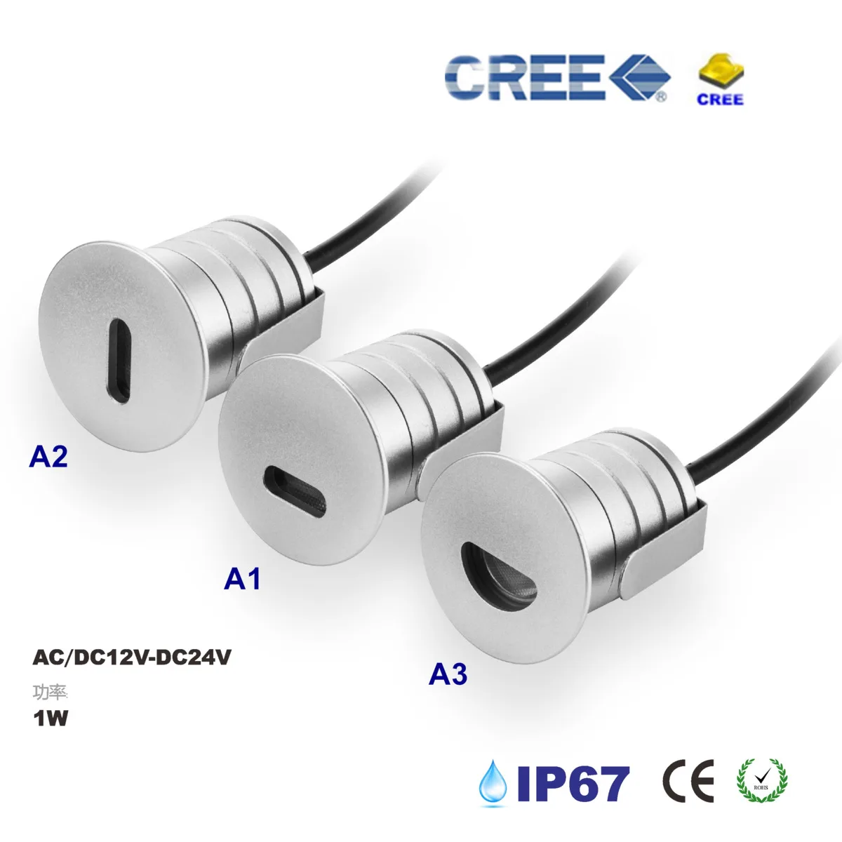 Hot Sale 1W LED Step Light Waterproof IP67 Landscape Stair Floor Conner Spotlight DC12-24V Outdoor Lighting 8pc