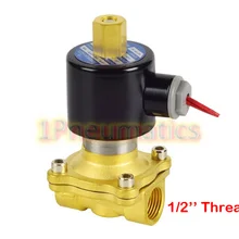 Провод нормально открытый воды Латунь 1/" Электрический Соленоидный клапан воды воздуха N/O 12VDC 2W160-15-K