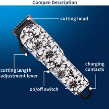 Профессиональный USB Перезаряжаемый триммер для волос, электрическая цветная машинка для стрижки волос, профессиональная машинка для стрижки бороды, бритва для удаления волос