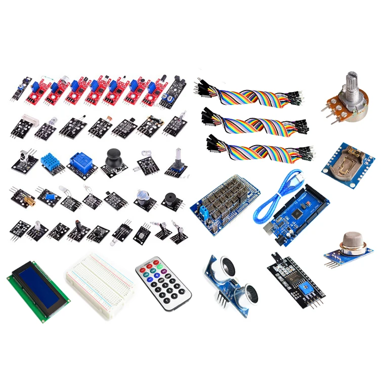 

MEGA 2560 R3 Starter Kit with 40 Sensor Module Serial I2C LCD Display Gas Detector Sound Sensor for arduino Diy Kit