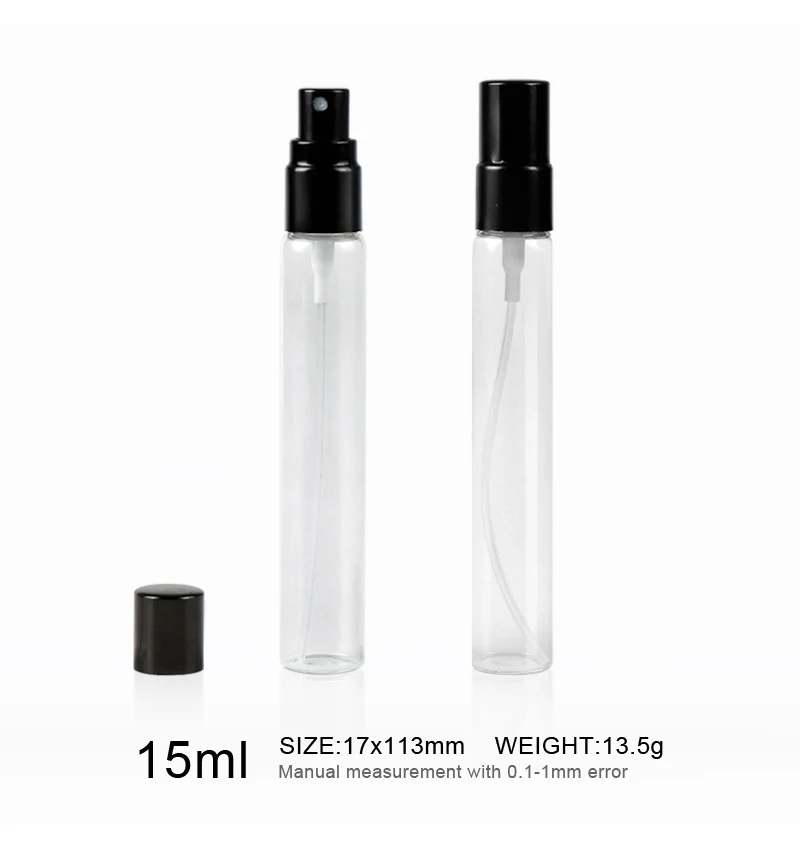 Frasco de Perfume Frasco de Perfume de Vidro Embalagens de Cosméticos Recipiente de Viagem Peças Lote ml Alumínio Recarregáveis Atomizador de Vidro Vazio 50 - 15 8 50 peças lote 15 ml Alumínio Frasco