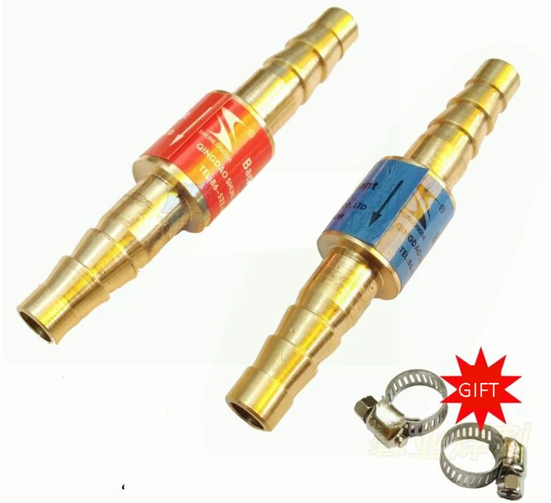 Oxygen Acetylene Flashback Arrestor Check Valve Flame Buster For Pressure Reducer Regulator Gas Cutting Torch For Pipe
