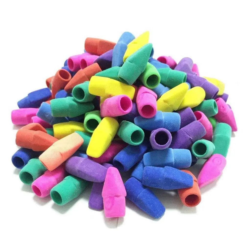 

Pencil Top Eraser Caps Arrowhead Assorted Colors in Bulk Pack of 150