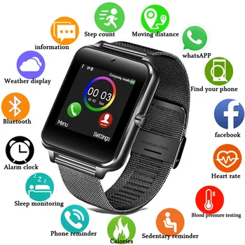 

2019 Smart Watch Men support camera SIM TF card Bluetooth connection answering phone multi-function ladies smart watch GT08 Z60