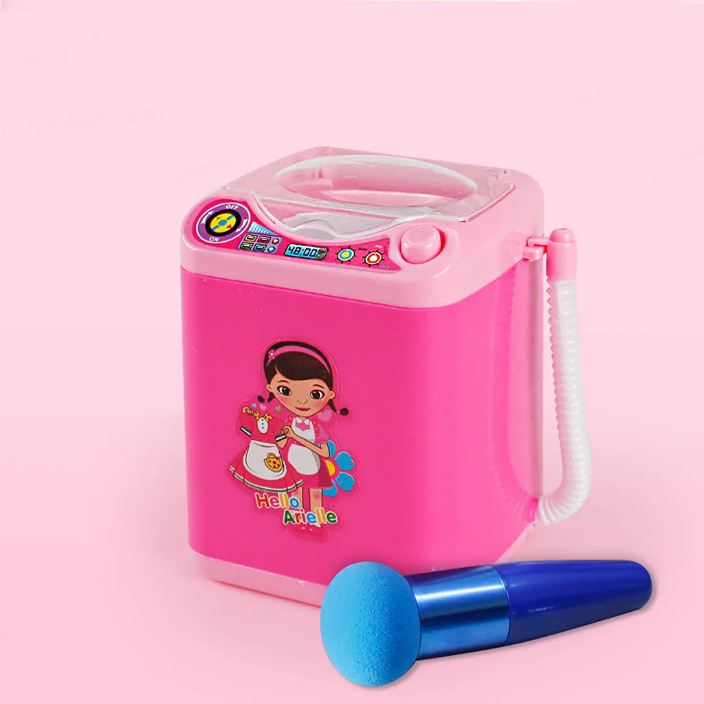 

Kid Baby Pretend Play Multifunction Mini Makeup Brush Powder Puff Cleaning Automatic Washing Machine Education Simulation Toys