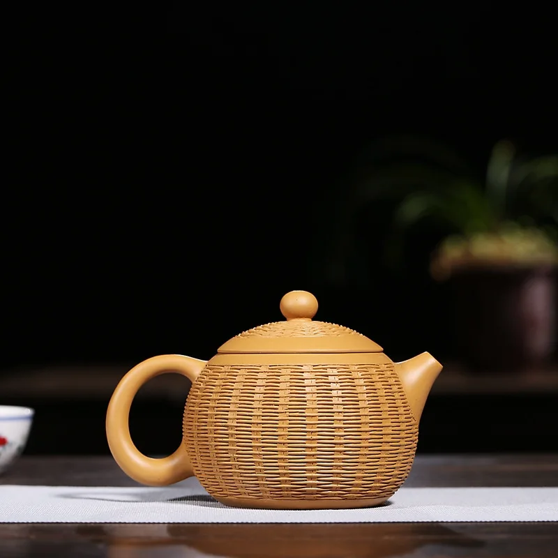 Ручная Рекомендуемая Wang Hongjuan НЕОБРАБОТАННАЯ руда секция грязи ручной чай бамбуковая плетеная xi shi a берет чайник