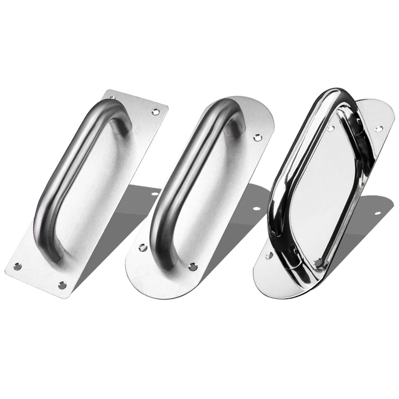 Stainless Steel U-Shaped Fire Door Handle Durable Passage Push Cupboard Handle