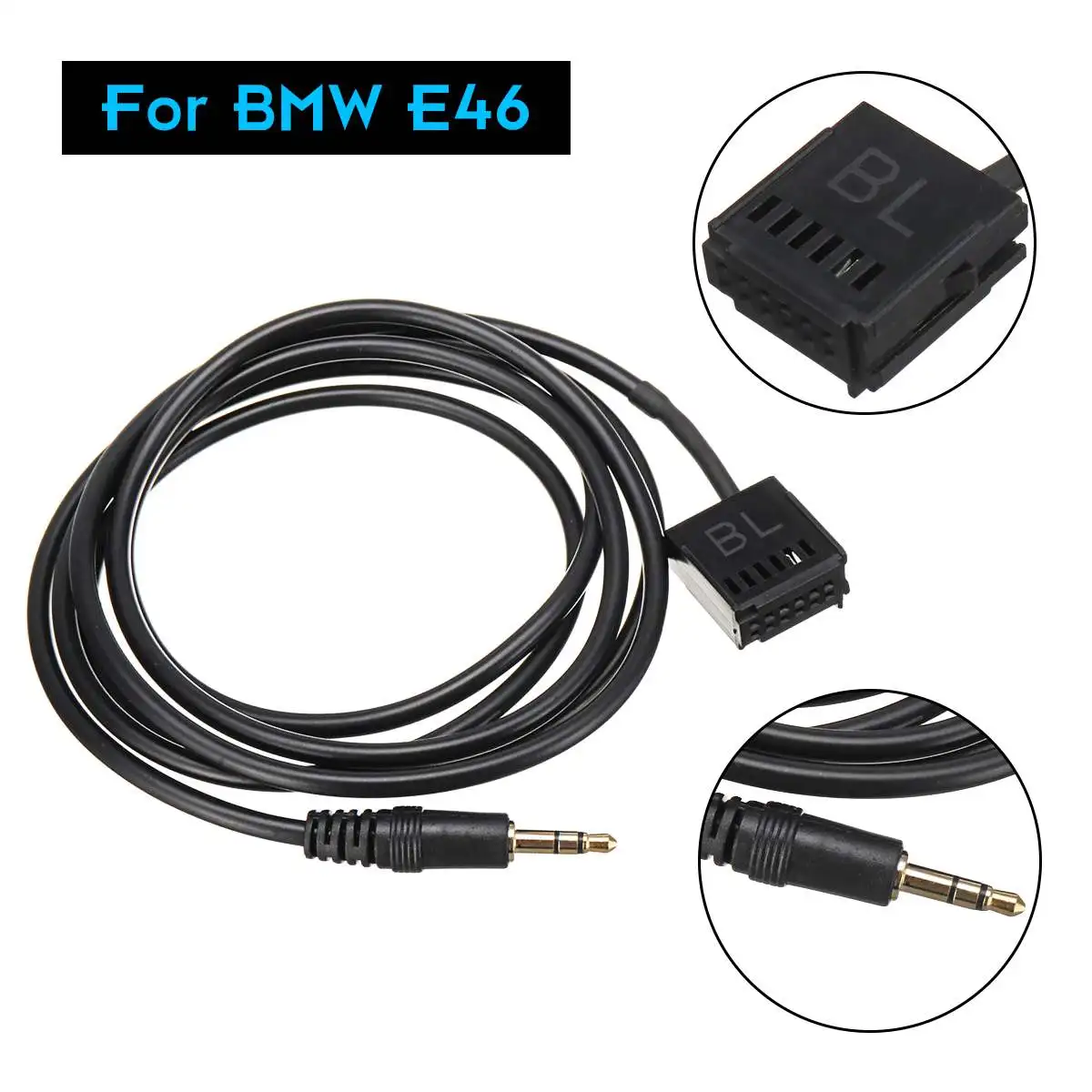 

10 Pin MP3 AUX Adapter Audio Cable Female 3.5MM Plug for BMW E46 3 Series 2002-2006 for iPod / for iPhone MP3 Line CD Cable