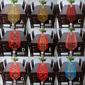 

China Luxury Modern Design Table Runner Tablecloth Embroidered Table Cloth Flag Dinner Mats Home Textile Hotal Wedding Supplies