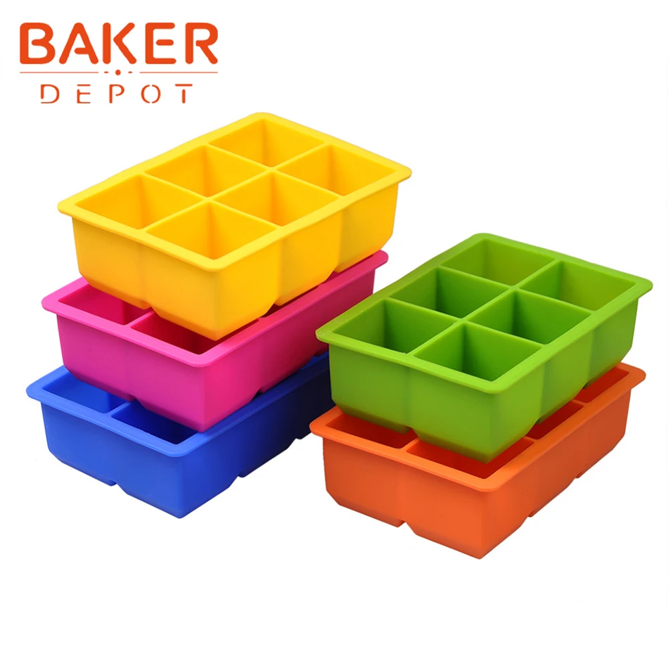 BAKER DEPOT силиконовая форма для льда лоток виски квадратная пудинга и Желе Форма