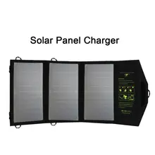 Foldable Portable Solar Panel Charger External Solar Power Charger Charge for USB Ports Digital Devices for Outdoor Activities.