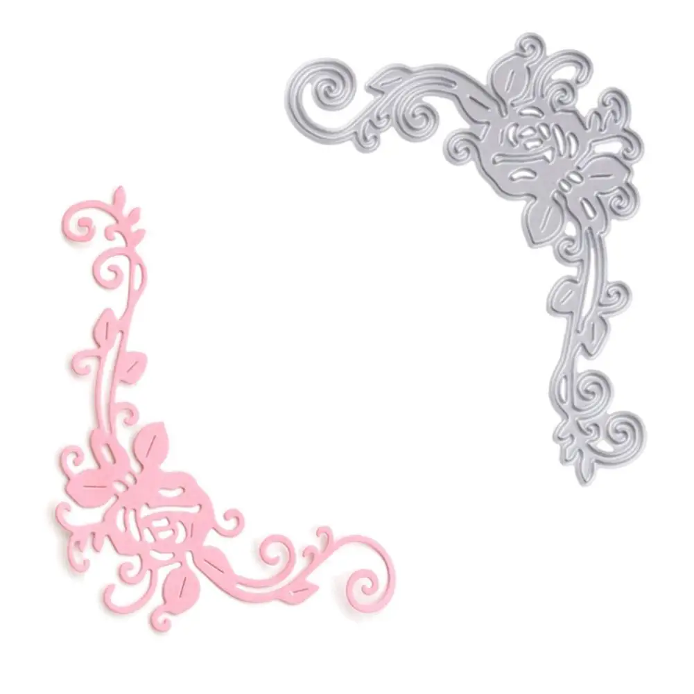 

Flower Corner Cutting Die DIY Scrapbooking Photo Album Decor Embossing Stencil