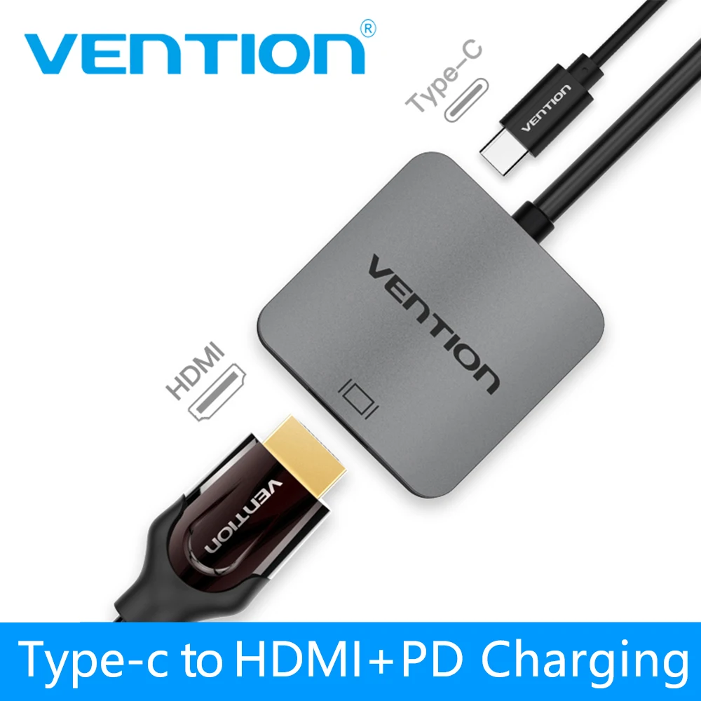 

Vention USB C HDMI Cable Type C to HDMI Thunderbolt 3 Adapter for MacBook Samsung Galaxy S9/S8 Note 9 Huawei P20 Pro USB-C HDMI