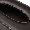 Portable Leather Rectangular Tissue Cover Box Holders Case Pumping Paper Hotel Home Car Gift Brown 4