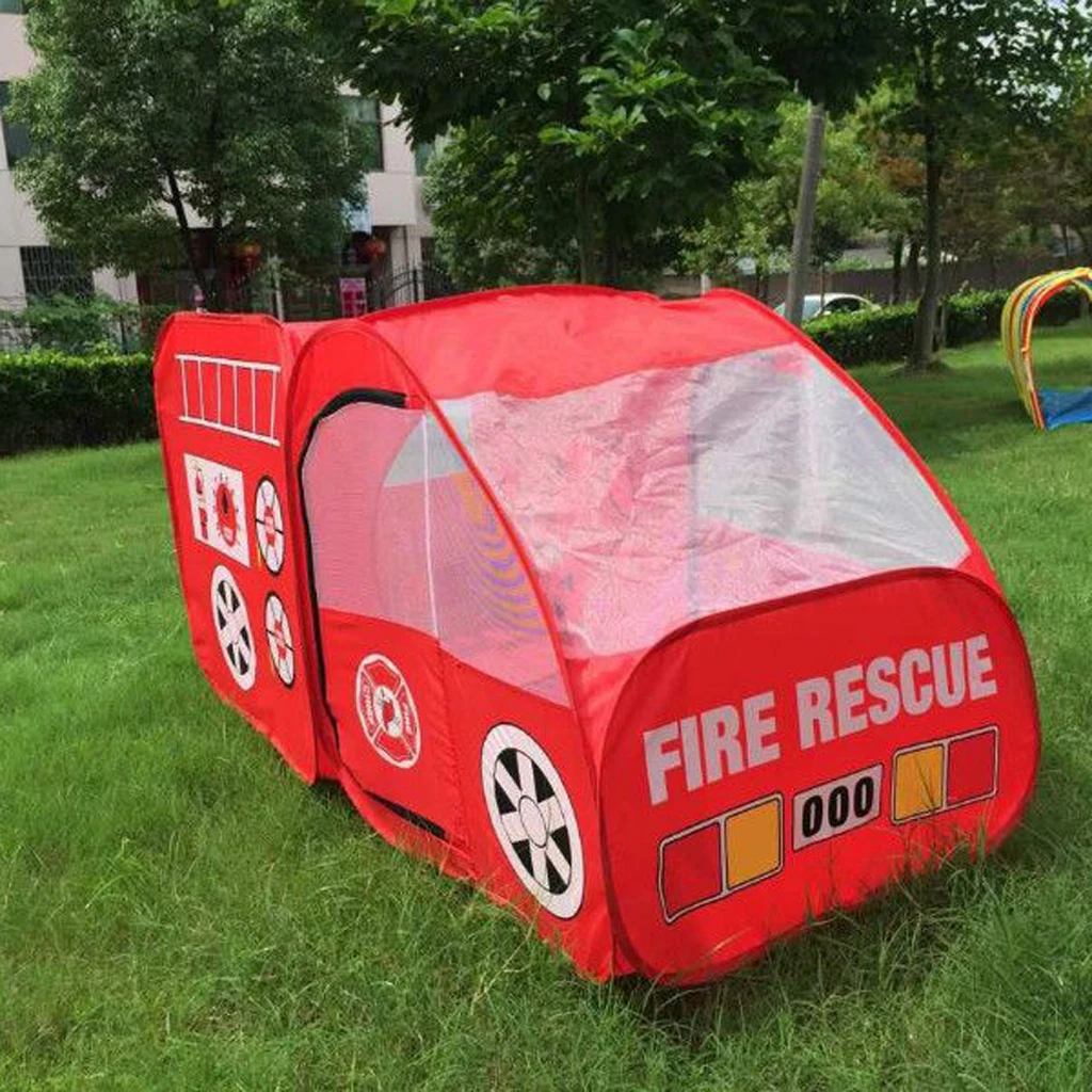 Pop Up Kids Tents Toys for Children, Home/Beach/Garden/Camping/Nursery Fire Play Tent Toy - Truck Shape