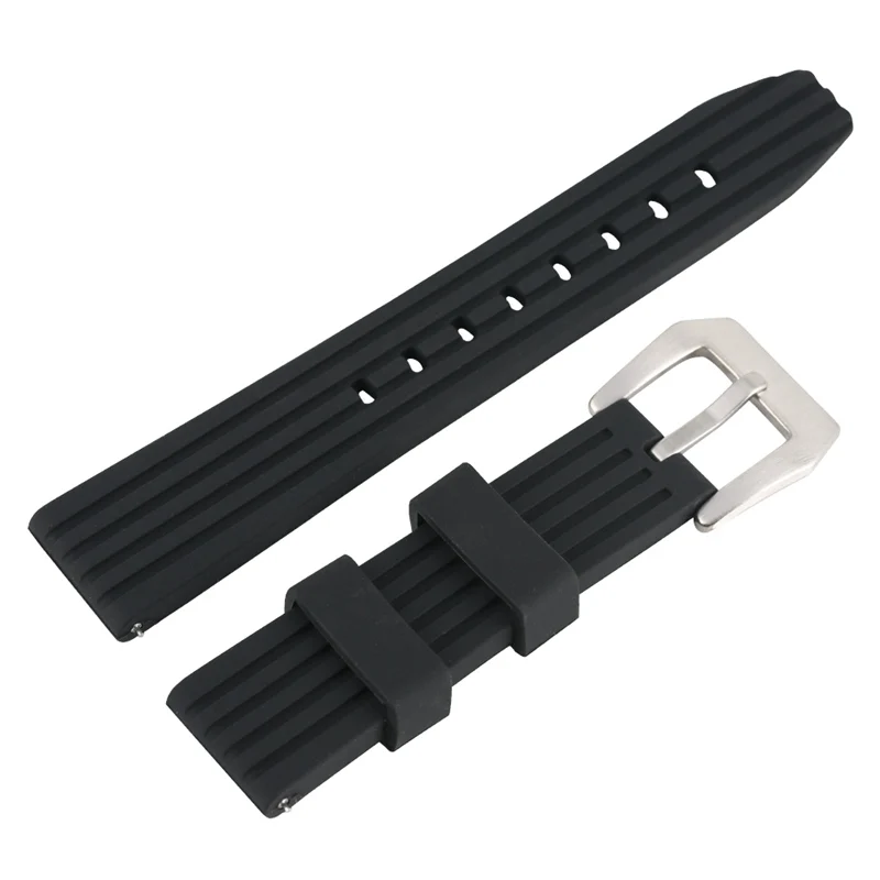 

20/22/24MM Sport Replacement Watch Strap High Quality Silicone Watchband Large Pin Buckle Waterproof Wristwatch Band 4 Colors