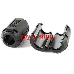 

2 Pcs Black UF90B 13mm Dia Clip On EMI RFI Noise Ferrite Core Filter