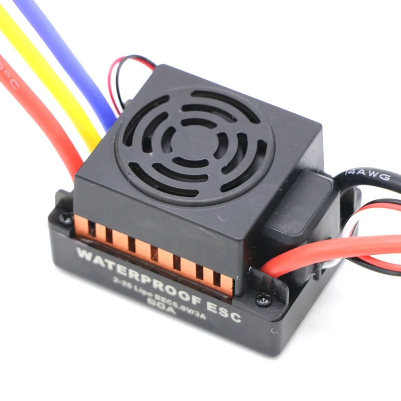 Водонепроницаемый 60A Rc бесщеточный Esc Bec части автомобиля электрический регулятор скорости с 5,8 V 3A Bec для 1/10 Rc автомобиль грузовик