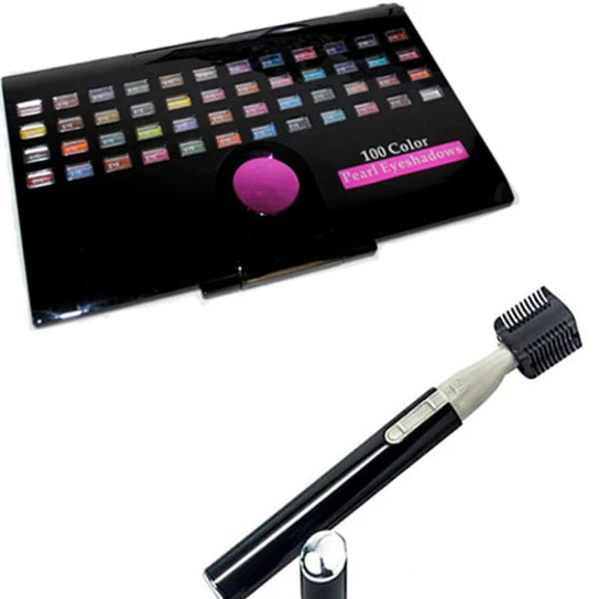 Best Offer Unique 100 Color Glitter Eyeshadow Palette With Superior Facial Hair Trimmer