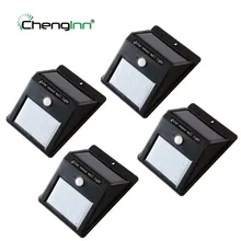 4-Pack 12 светодиодный настенный светильник на солнечной батарее водонепроницаемый PIR датчик движения свет наружная садовая безопасность прохода настенный светильник