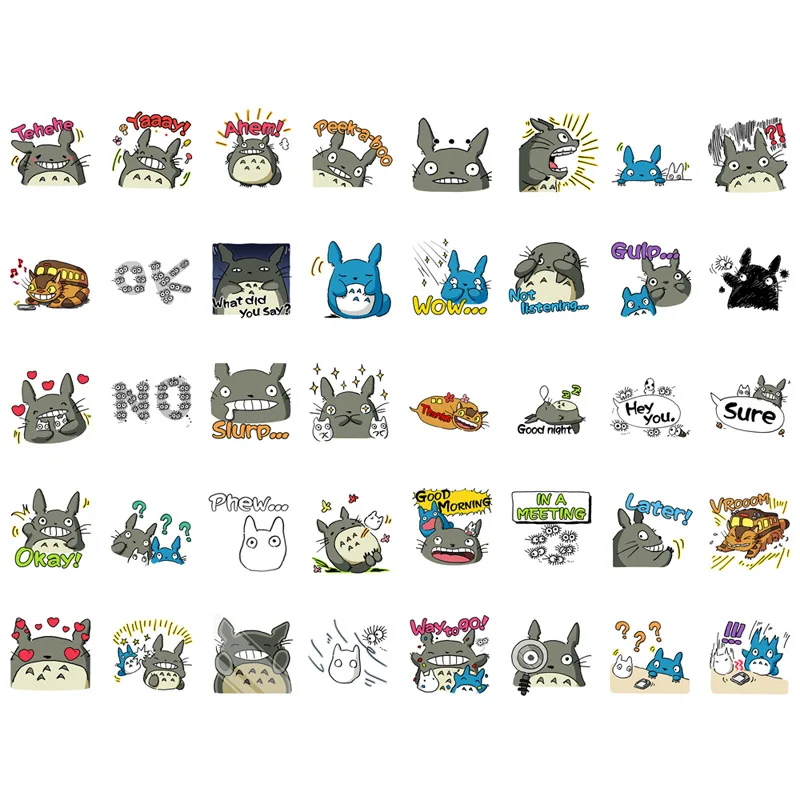 

40pcs/set Mini My Neighbor Totoro Cosas Kawaii Precut Stickers Scrapbooking Stationery Washi Tape Set School Supplies