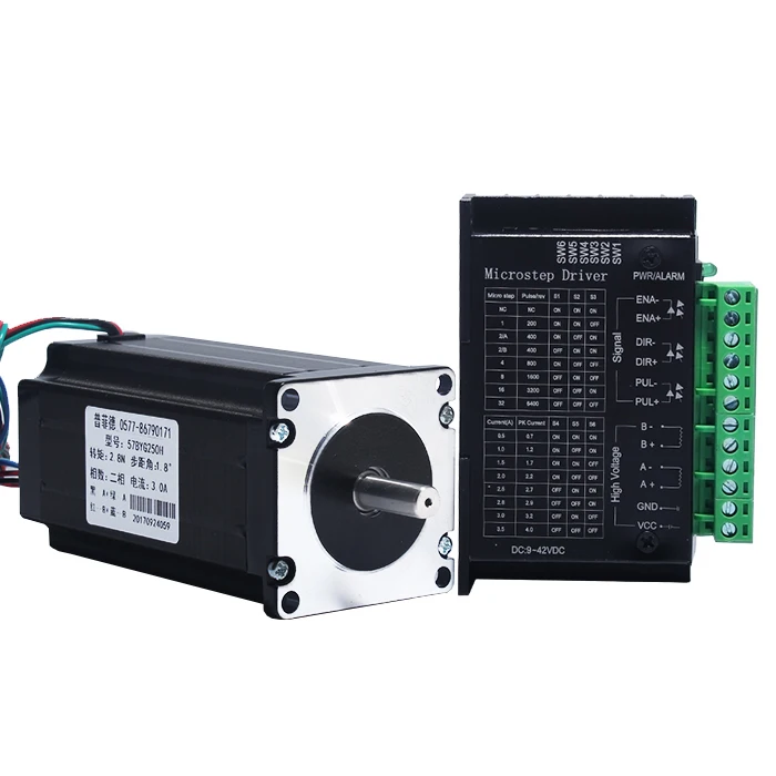 

57BYG250H Stepper Motor Step Angle 1.8 3A 2.8N.M Torque Stepper Motor, Matching TB6600 Motor Driver