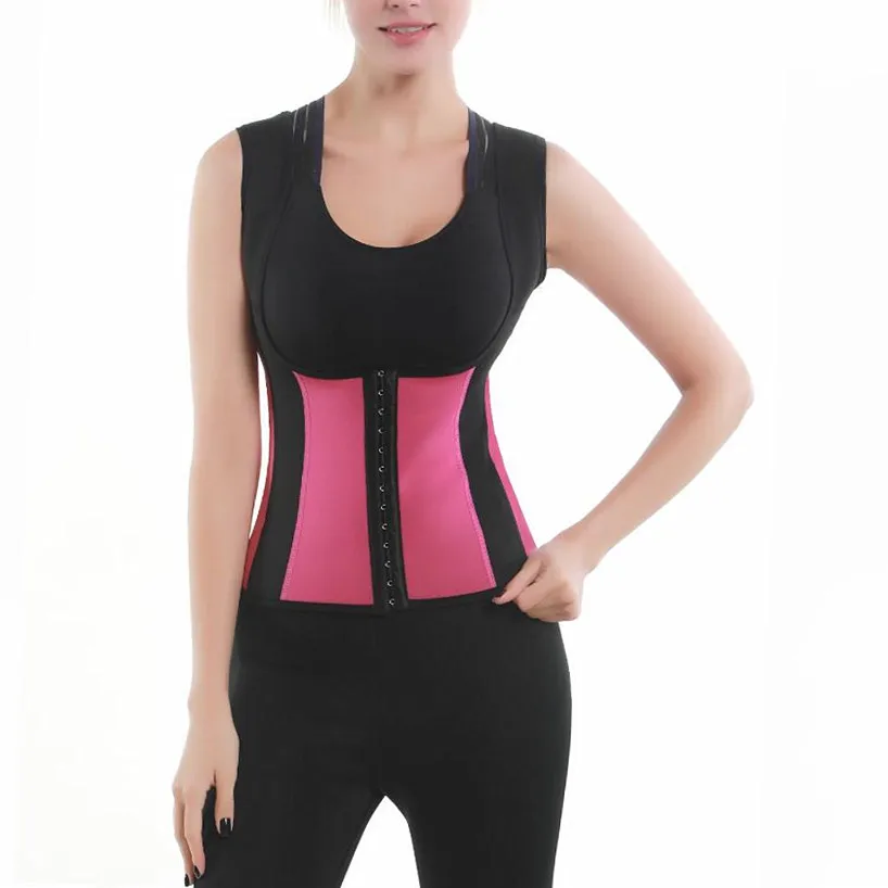 

Body Shaper Vest Sweat Slimming Sauna Shirts Women Waist Trainer Cincher Corsets Neoprene Shapewear Tummy Fat Burner Weight Loss