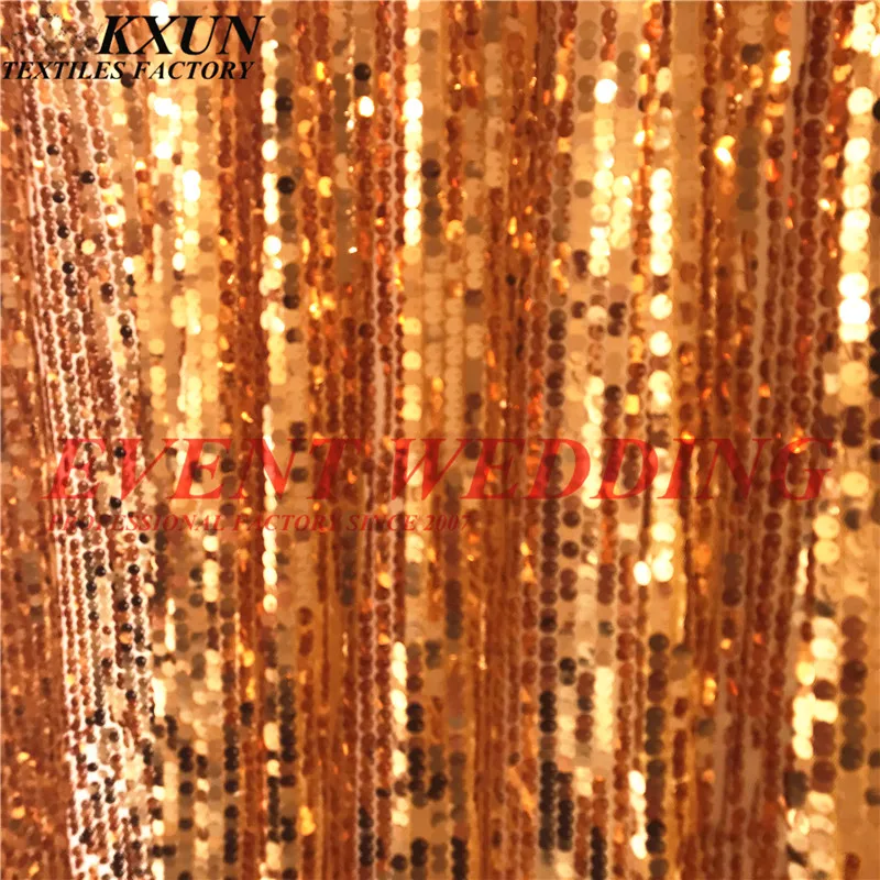 New Design 9MM Big Sequin Backdrop Swag Curtain Drape Valence For Wedding Event Decoration