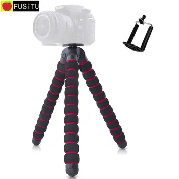 

Fusitu Sponge Flexible Gorillapod Octopus Mini Tripod Stand With holder For iPhone mini Camera Tripod Phone Holder clip stand