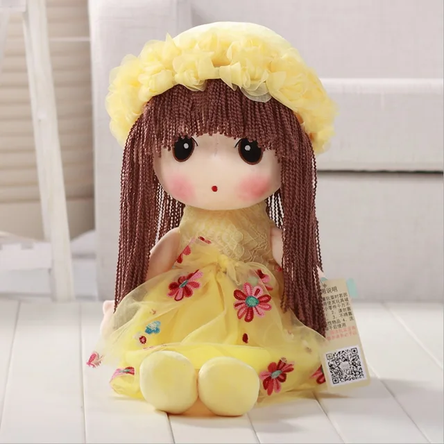 Cute Chinese girls Baby Plush Toy Sweet Stuffed Toys Dolls for Kids Girls Sleeping Doll Birthday/Christmas Gift lifelike dress