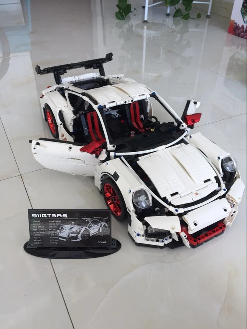

2019 Technic Porsche Super Racing Car Fit Legoings Technic Speed Car Model Building Kits Blocks Bricks Toys Boys Birthday Gift