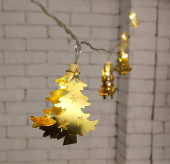 

[Seven Neon]Battery power 1.5M 10leds metal snow with Christmas tree Christmas/decoration/holiday led string light