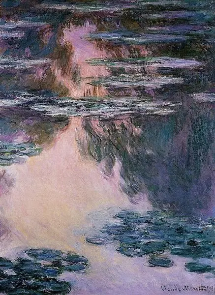 

Free shipping High quality Monet water lily painting on canvas,boat laying at low tide