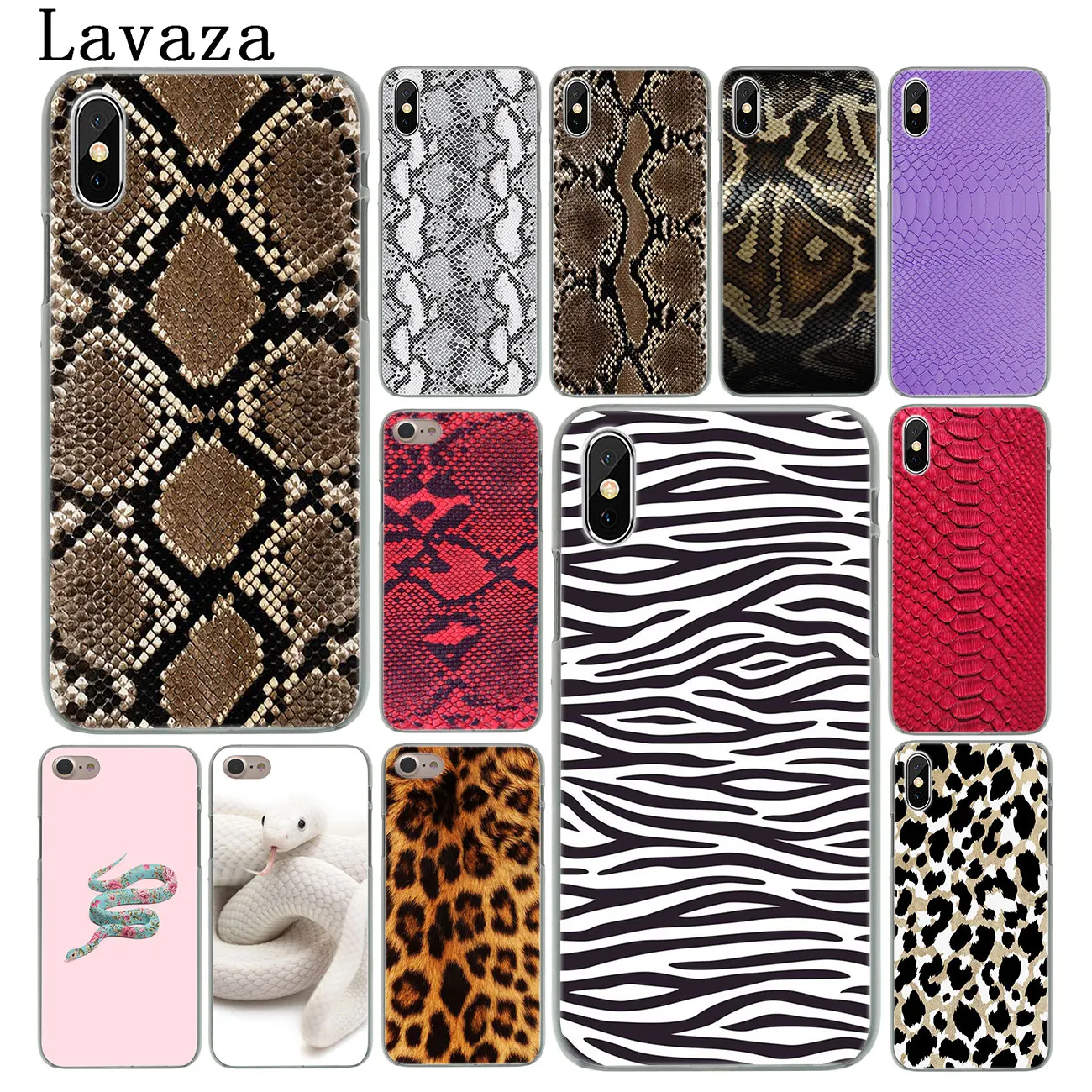 

Lavaza Pink Snake Skin leopard DIY Printing Drawing Hard Phone Case for iPhone XR X XS 11 Pro Max 10 7 8 6 6S 5 5S SE 4S 4 Cover