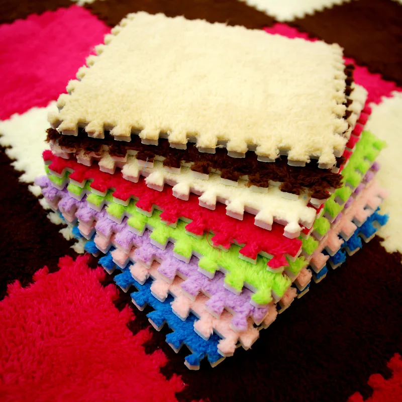

New Top Sale 30*30cm Living Room bedroom Children Kids Soft Carpet Magic Patchwork Jigsaw Splice Heads Climbing Baby Mat 1pcs
