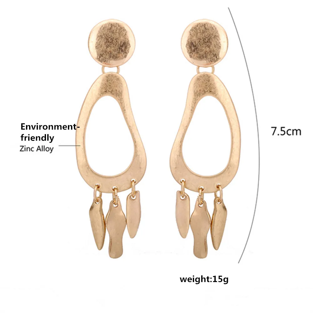 Long gold earring