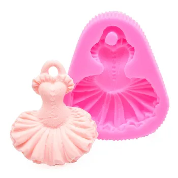 

Princess Dress Ballet Skirt Mold Silicone Soap Clay Mould Cake Chocolate Fondant Sugarcraft Candy Cookie Decor Molds Baking Tool