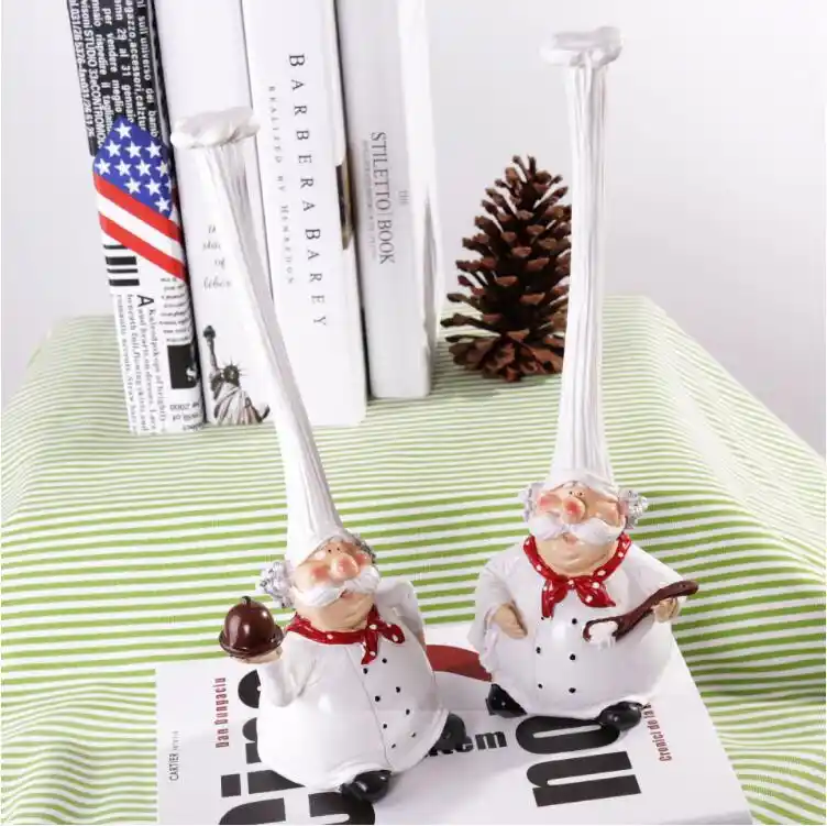 Resin Crafts Creative Chef Set Window Display Decor Kitchen Party