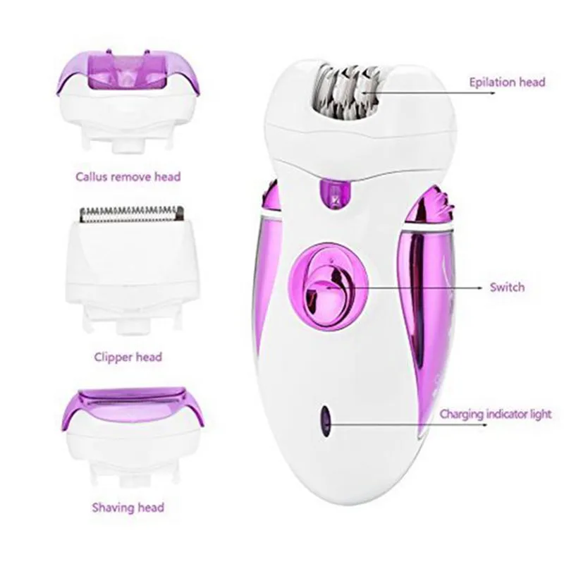 

Rechargeable Epilator Women 4-in-1 electric rechargeable hair removal hair removal Lady razor foot care manicure