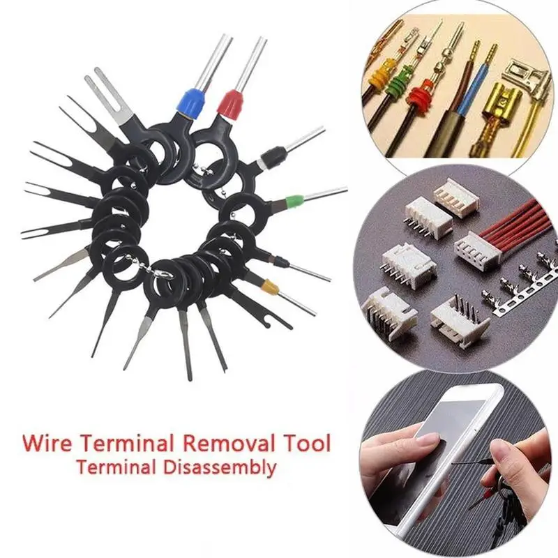 

1 Set Terminal Removal Tools Car Electrical Wiring Crimp Connector Pin Extractor Kit for Car Plug Repair Tool Extractor Pull
