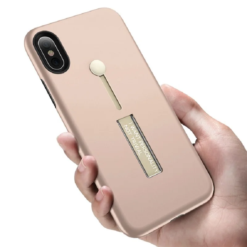 Для iphone XS MAX XR чехол с ремешком Kickstand 2 в 1 Роскошный для X 7 8 6 6s plus задняя крышка