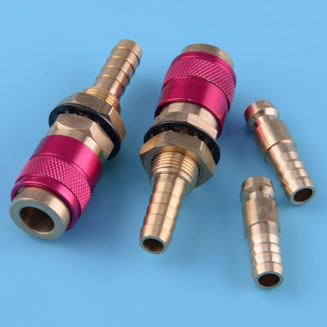 2pcs M8 Red Tig Welding Torch Water Cooled & Gas Adapter Quick