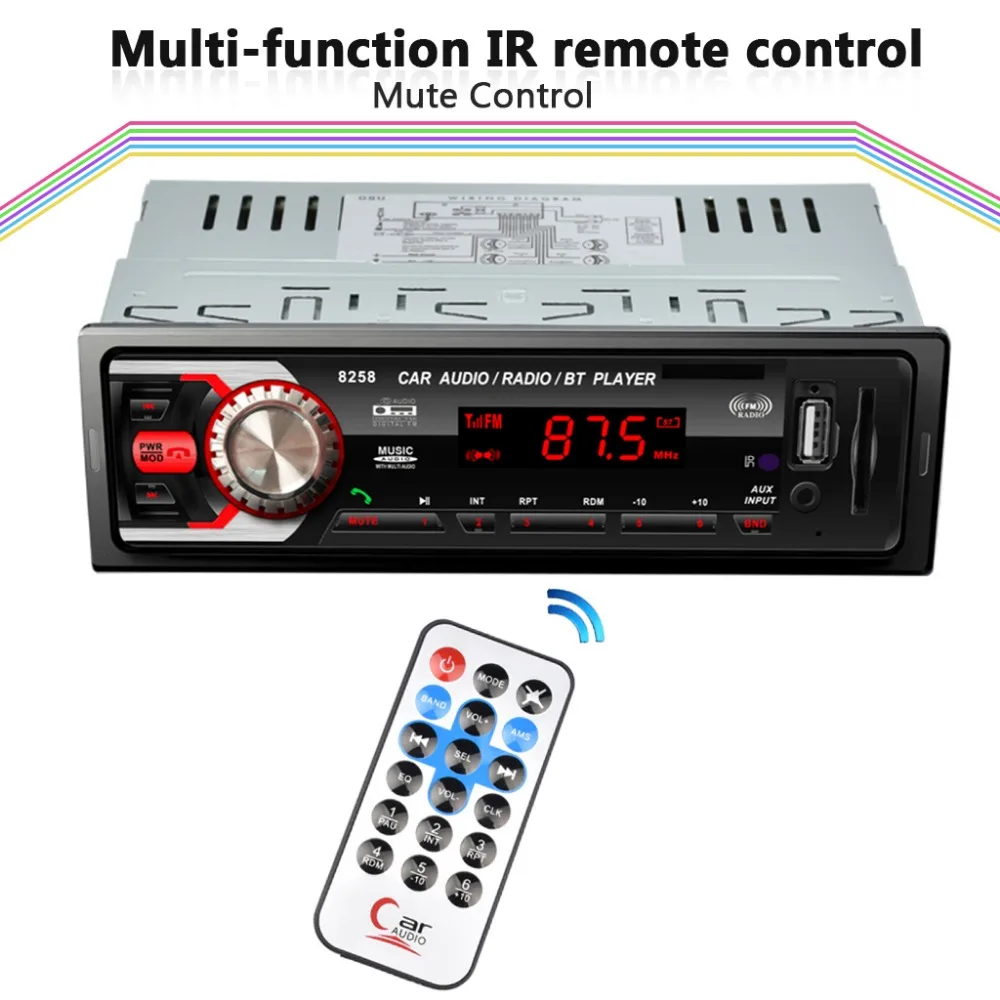 Автомобильный mp3 плеер 12 В Bluetooth FM радио MP3 автомобильный аудио плеер USB SD AUX APE FLAC WMA Автомобильная электроника In-Dash One DIN