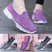 Женская прогулочная обувь; женские дышащие сетчатые кроссовки; женские нескользящие удобные уличные туфли для отдыха; Zapatos De Mujer