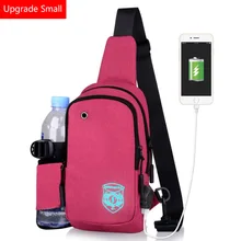 Light Luxury Personality Luminous Shoulder Pack Canvas Sports Leisure Packet Men's Chest Bag Chest Cross Package with USB