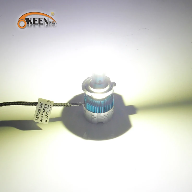 OKEEN 2x Car 12V H4 LED Bulbs LED Headlight H1 H7 H3 H8 H11 HB3 HB4 LED Light Headlamp 6500K White LED Bulb 60W 6000LM Fog Lamp