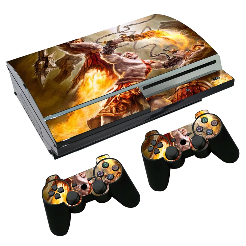 Игра God of War наклейка на кожу для PS3 Fat playstation 3 консоль и контроллеры для PS3 Скины Виниловые наклейки